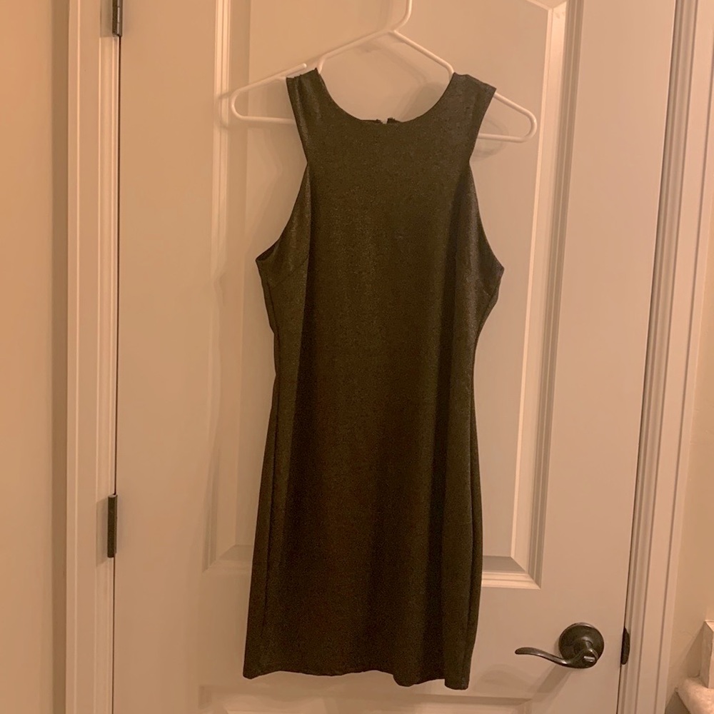 Forever 21 Sheath Dress - Size L - Brown with Golden Shimmer - Form Fitting!